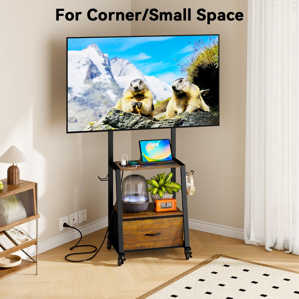 Rolling TV Stand on Wheels for 32-55 Inch TVs D3081