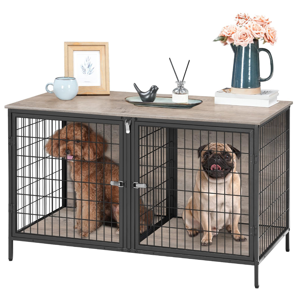 Greige Dog Crate Furniture A4362