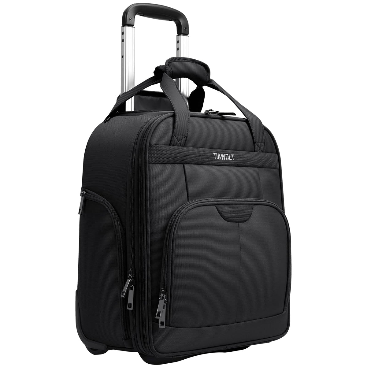 16-Inch Underseat Carry on Luggage with Wheels Black T3585
