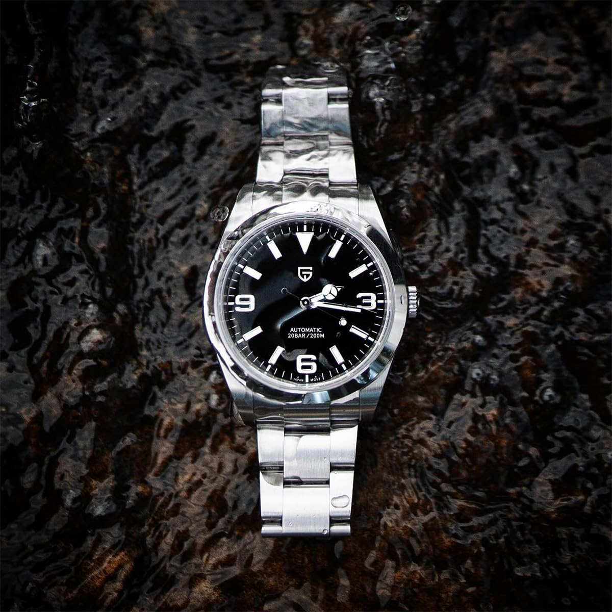Automatic Diver Watch Sapphire Glass Stainless Steel 40MM Waterproof Wrist Watch U5406