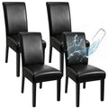 Black Set of 4 Stretch Waterproof Dining Chair Covers O40113