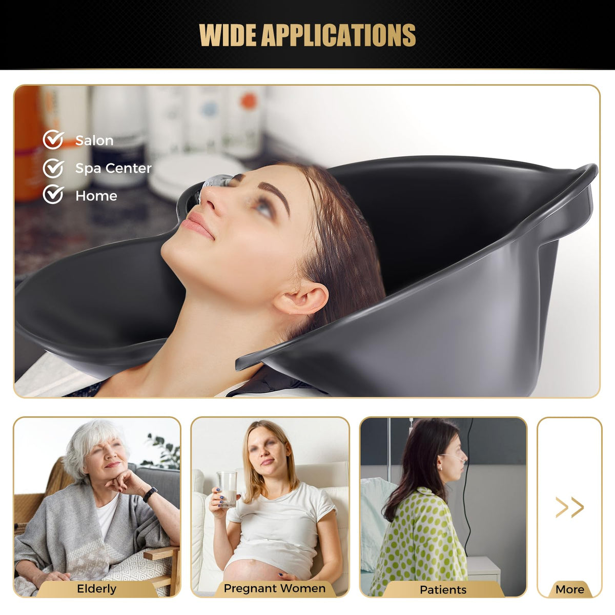 Portable Shampoo Bowl with Electric Pump M106305