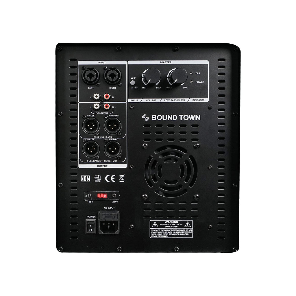 Pair of 18" 2400W Powered Subwoofers S8307