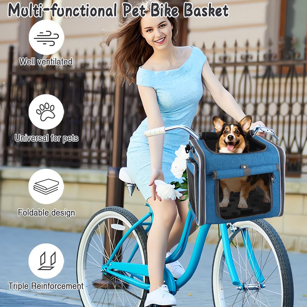 Expandable Foldable Dog Bike Basket Carrier B4198