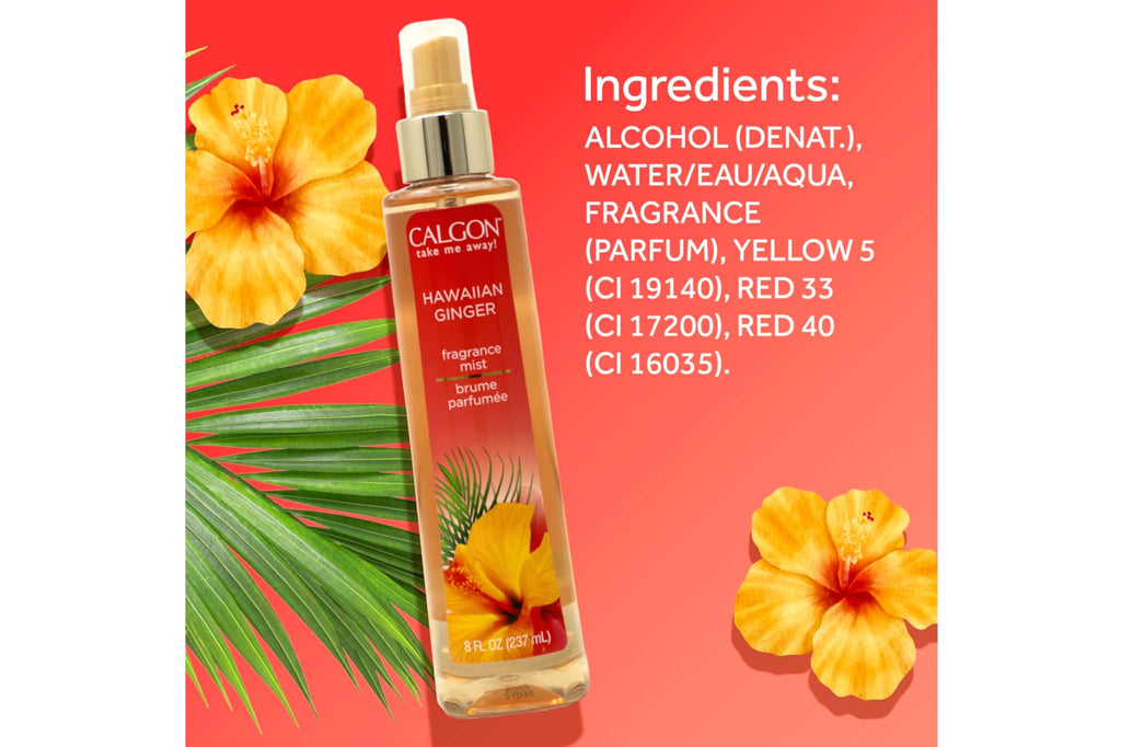 Hawaiian Ginger Fragrance Body Mist 8 oz Pack of 4 P2572