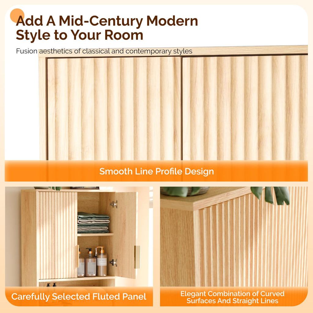 Over The Toilet Storage Cabinet with Adjustable Shelves Z10775