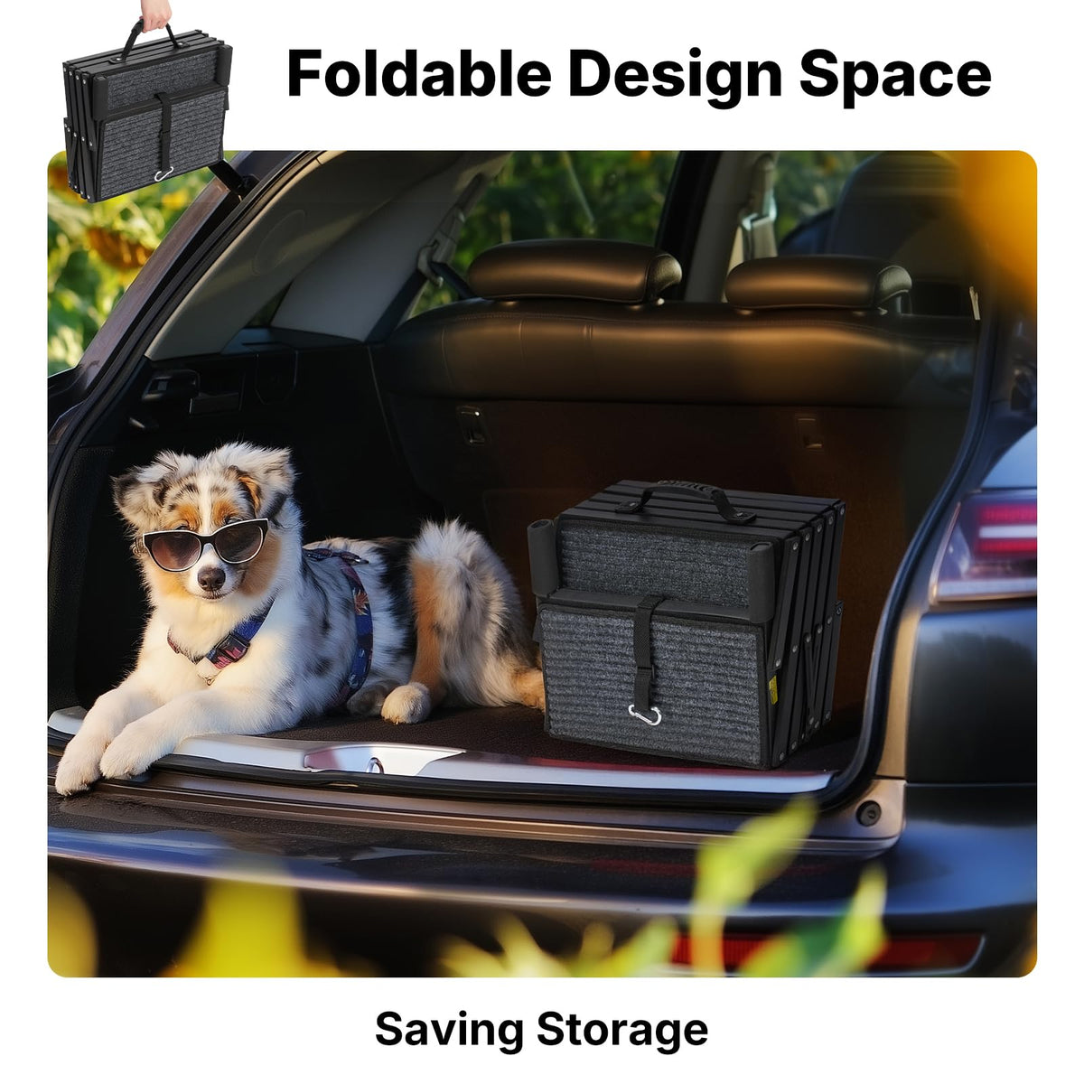 Foldable Dog Steps 17" W W826001