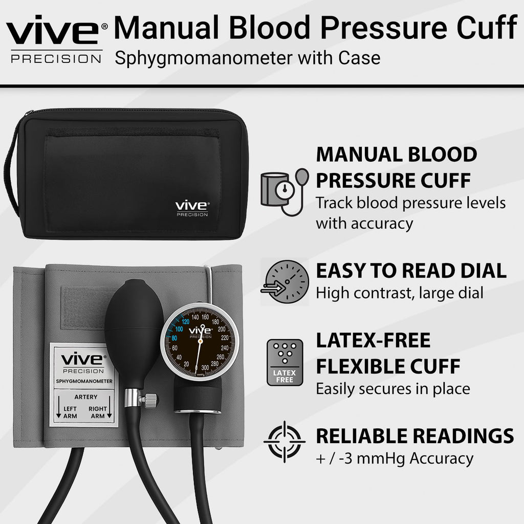 Manual Blood Pressure Cuff Aneroid Sphygmomanometer with Case S39357