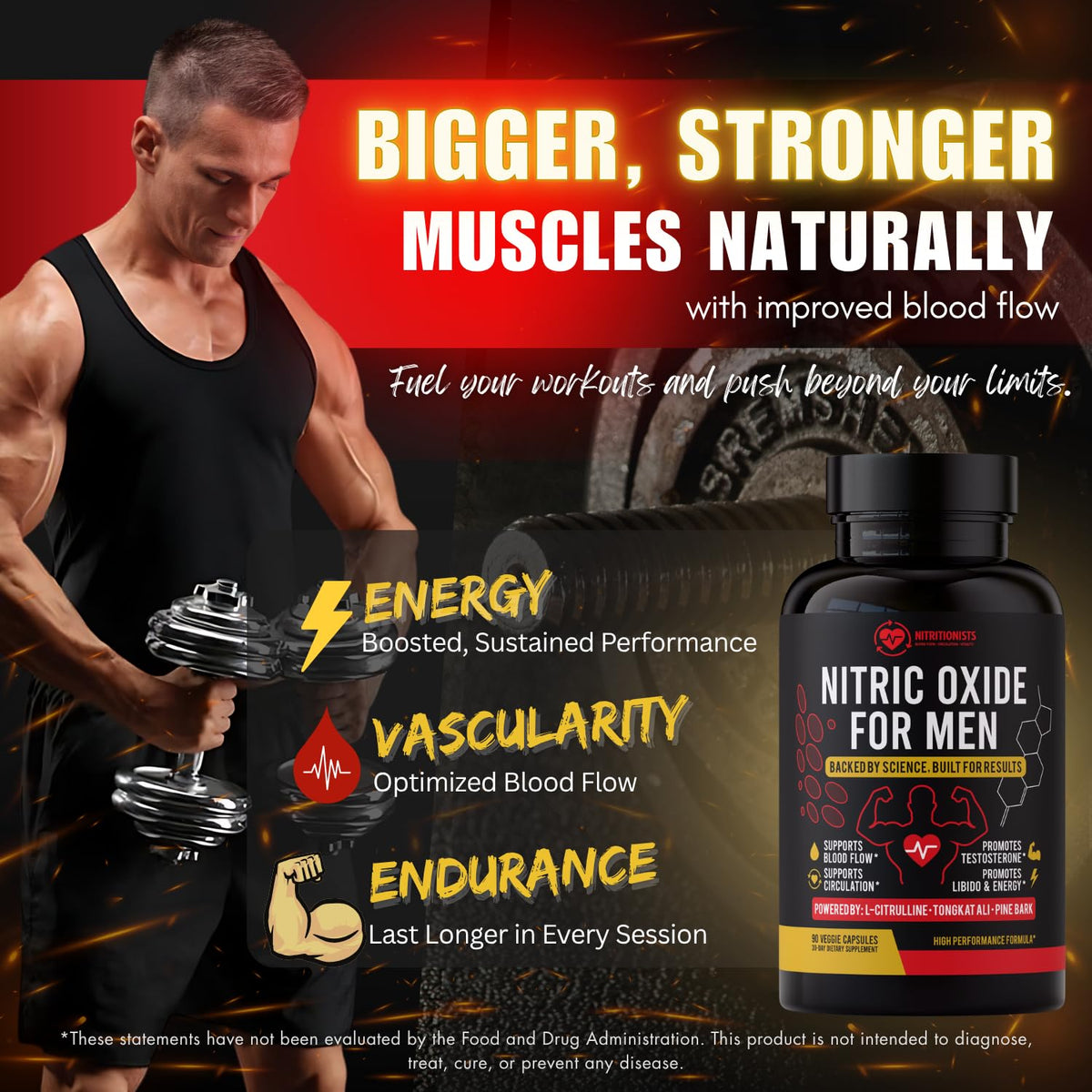 90 Capsules Nitric Oxide Supplement J641298