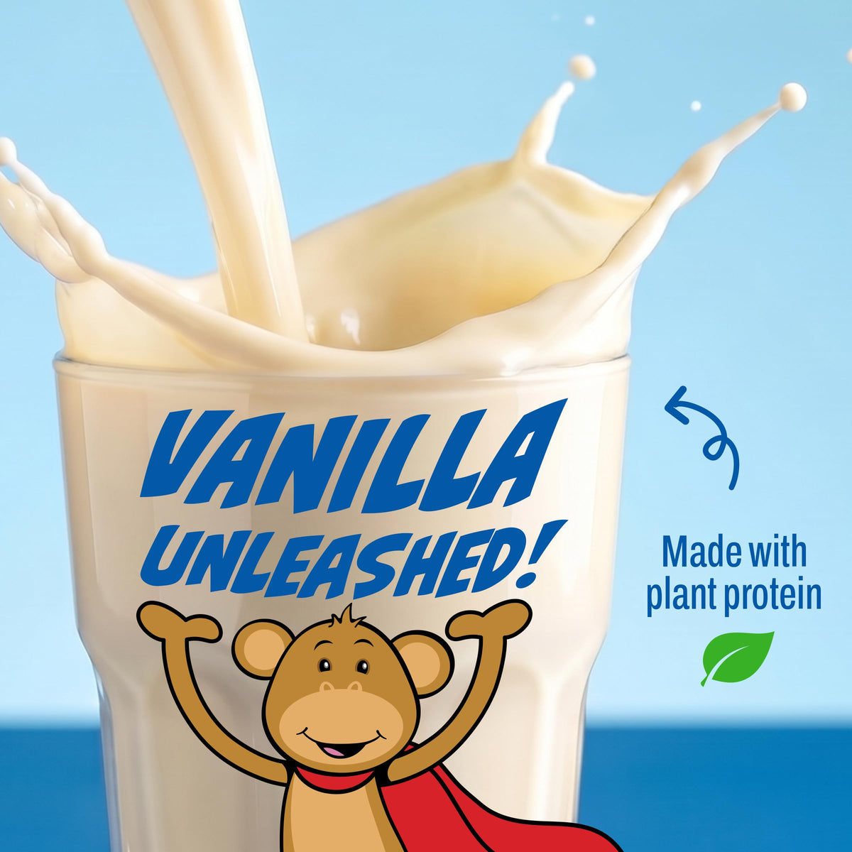 Organic Kids Vegan Protein Shakes Vanilla 8g Plant Protein 8 Fl Oz 12 Pack A80030