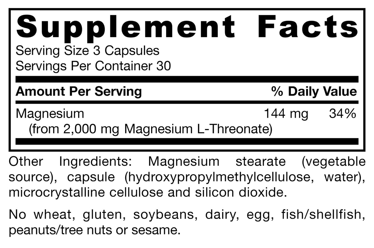 Magnesium L-Threonate 90 Capsules S5182