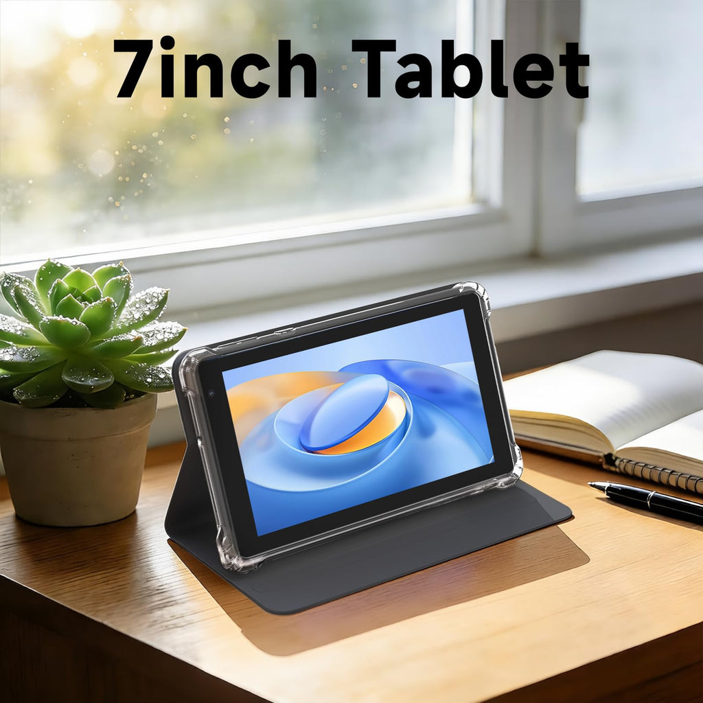 7 inch Android 14 Tablet with Case, 8GB RAM 32GB ROM, Black R977189