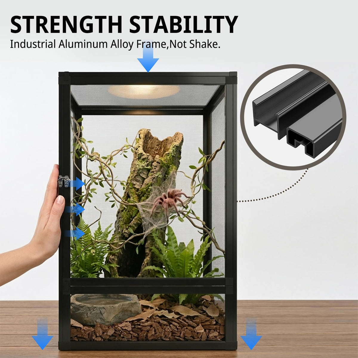 33 Gallon 26"x17"x17" Mesh Screen Reptile Enclosure S429349