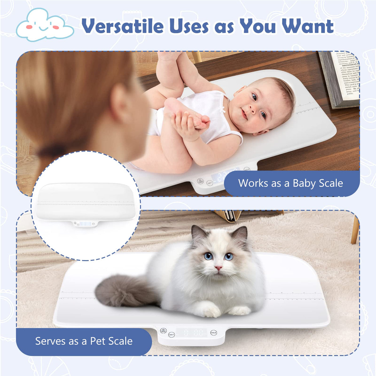 66lb Digital Baby and Pet Scale with Hold Function G937