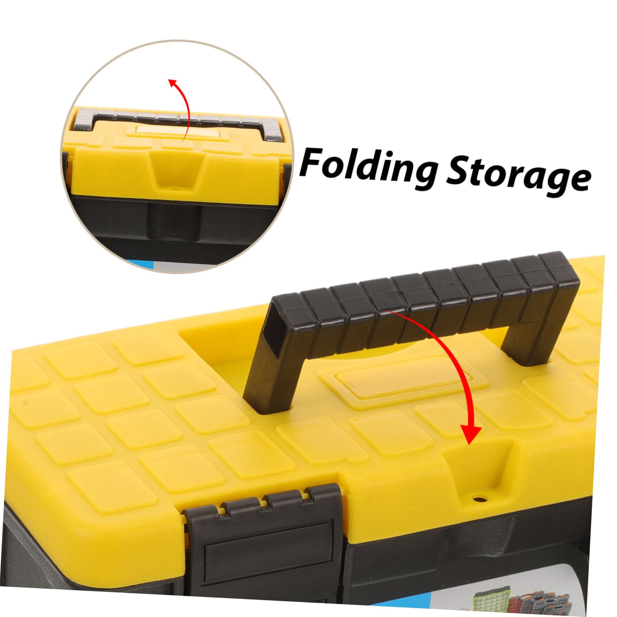Black Plastic Handheld Tool Box X3197