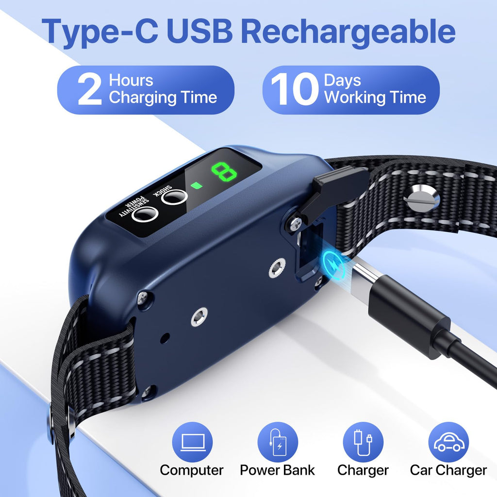 Automatic Waterproof Rechargeable Dog Bark Collar M251