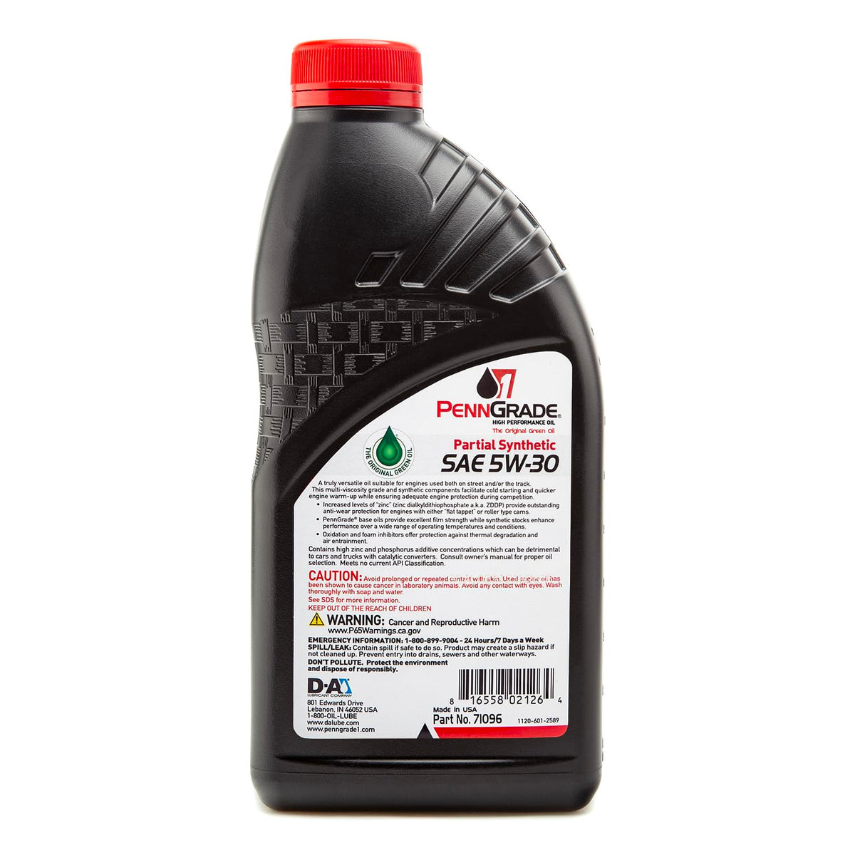 Synthetic Blend High Performance Oil SAE 5W-30 1 Quart 12 Pack Q80750