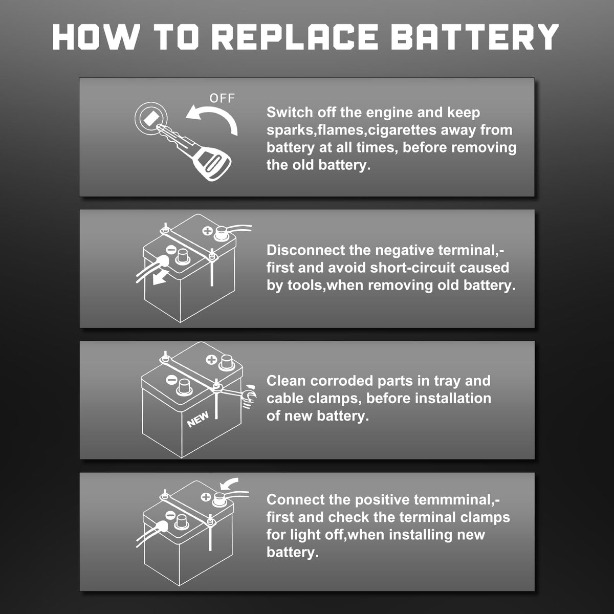 Group Size 48 AGM Car Battery, 12V 70 AH, 800 CCA B353275