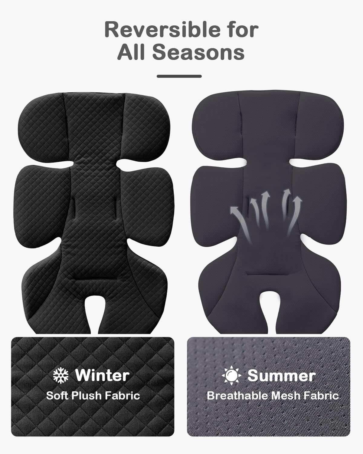 Infant Car Seat Insert with Adjustable Head Support, Black L79298