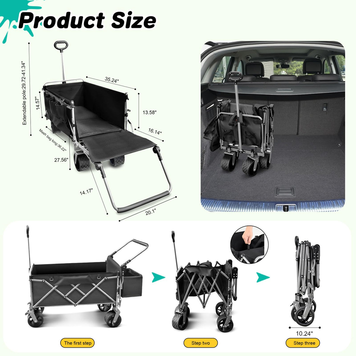Large Dog Wagon Cart C35677