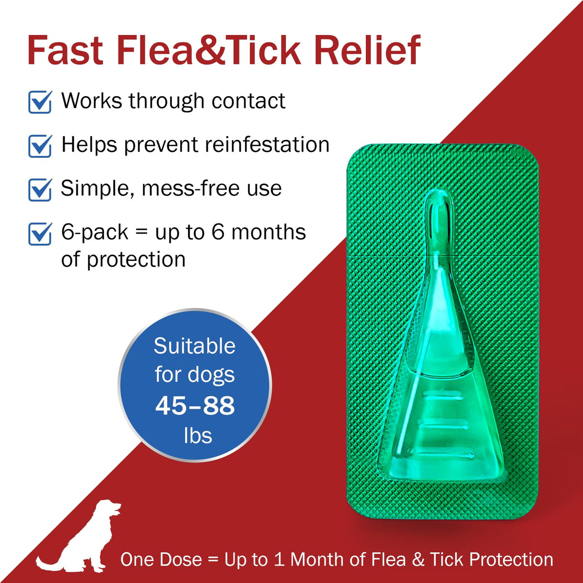 Large Dog Flea and Tick Prevention 6-Month Supply K332367