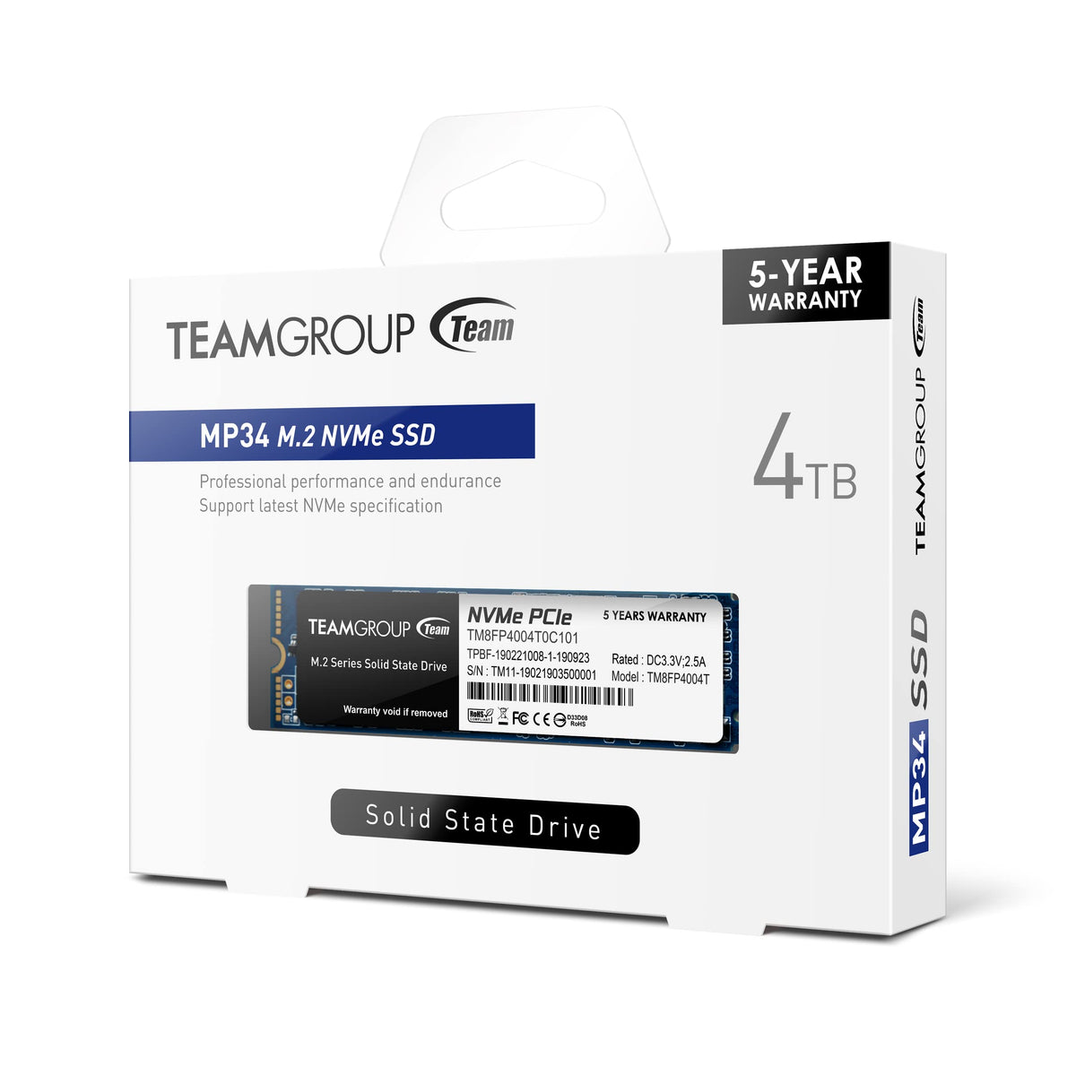 4TB NVMe PCIe Gen3x4 M.2 2280 Internal SSD V28470