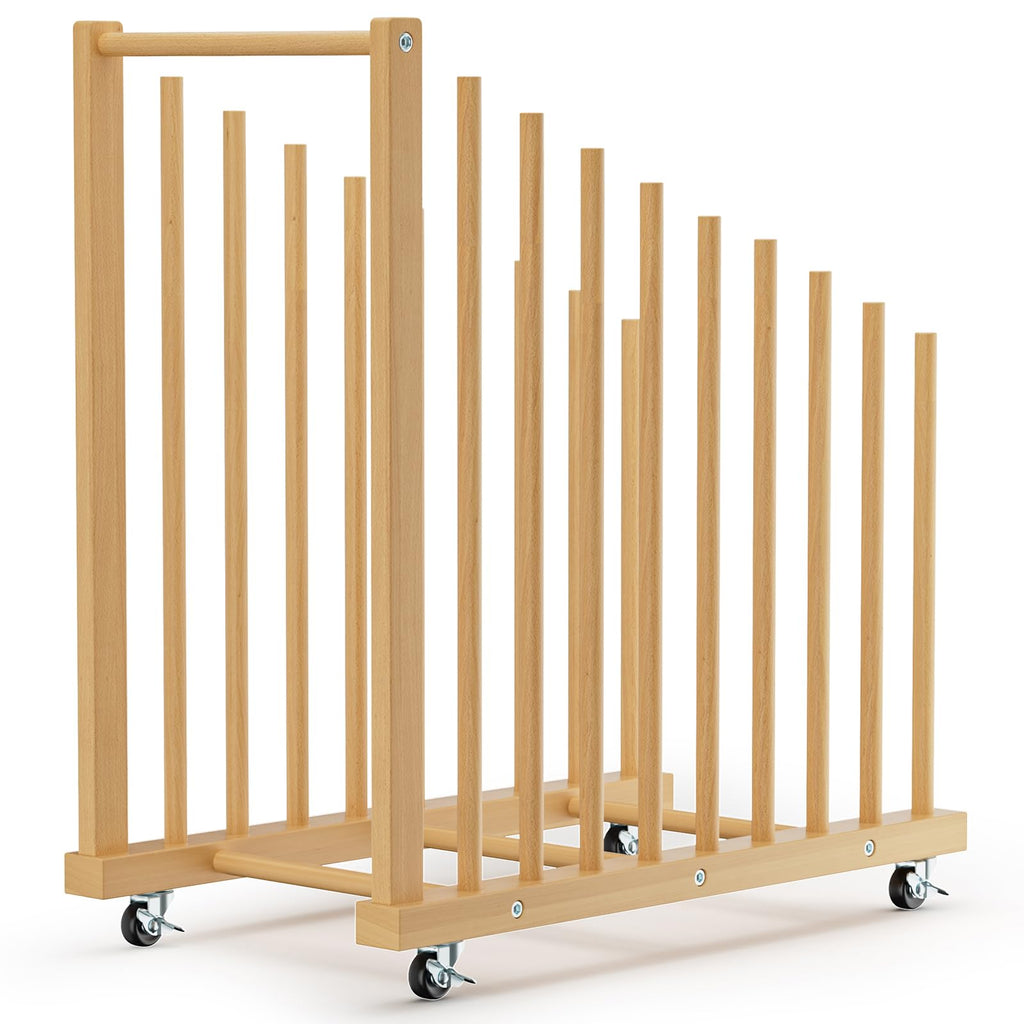 Art Canvas Storage Rack with Wheels and Handle D609