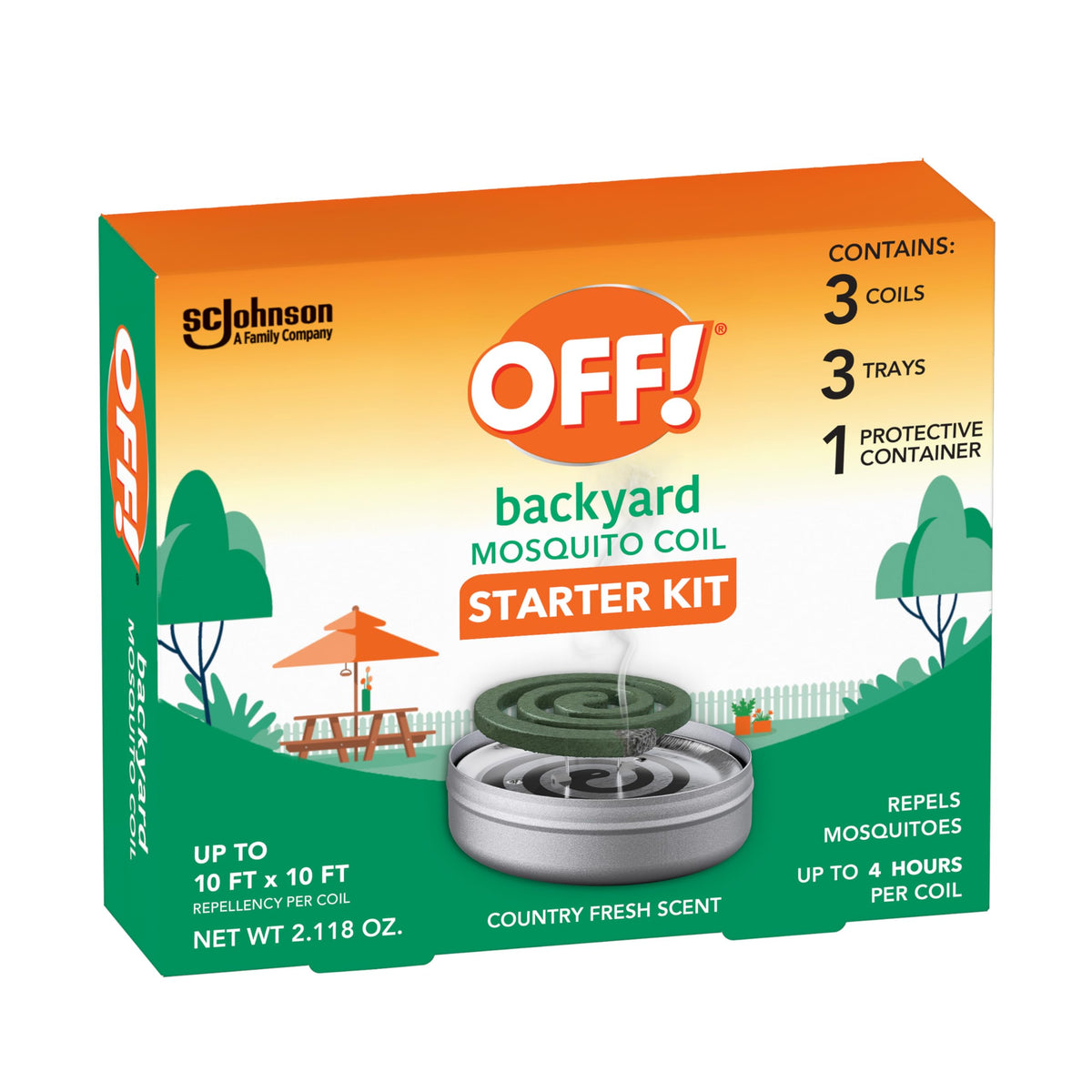 Outdoor Mosquito Repellent Coil Starter Pack Country Fresh Scent 3 Piece K1517