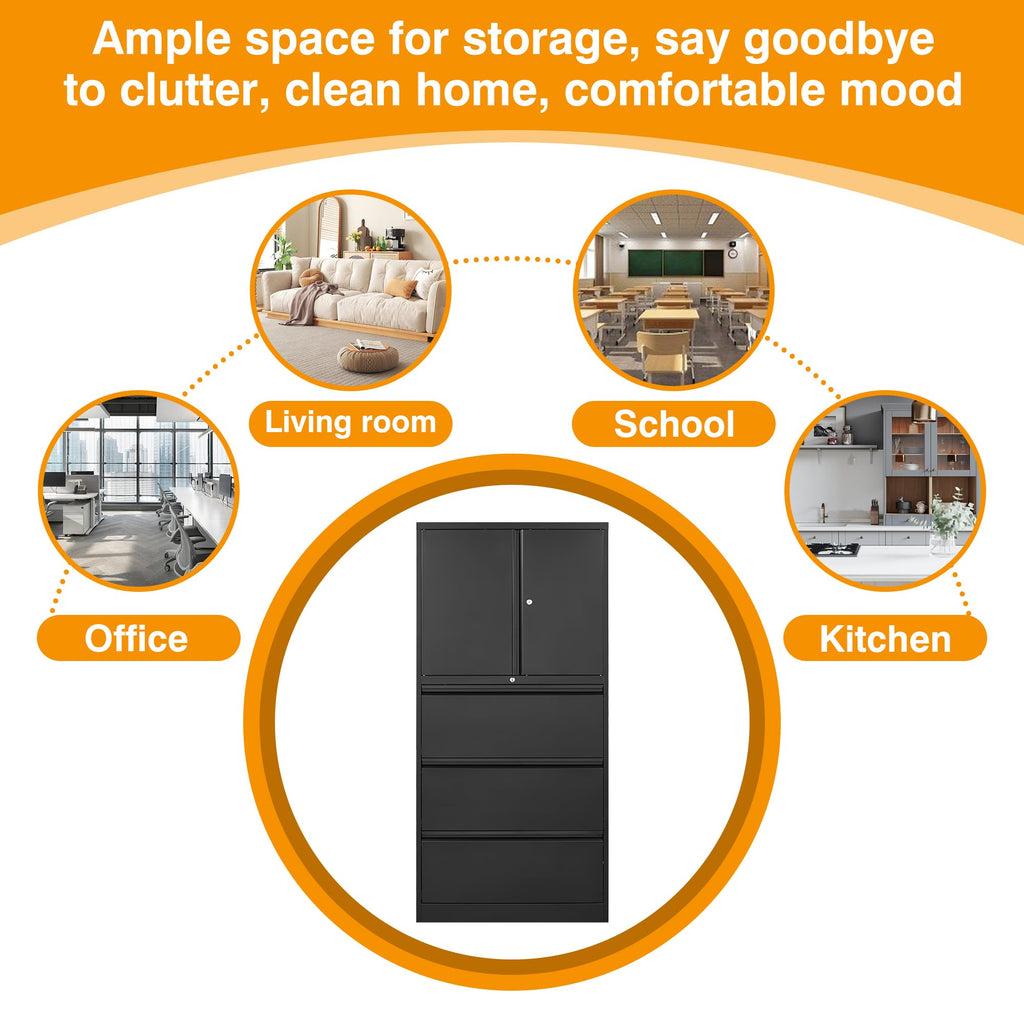 3 Drawer Metal Lockable File Cabinet P487