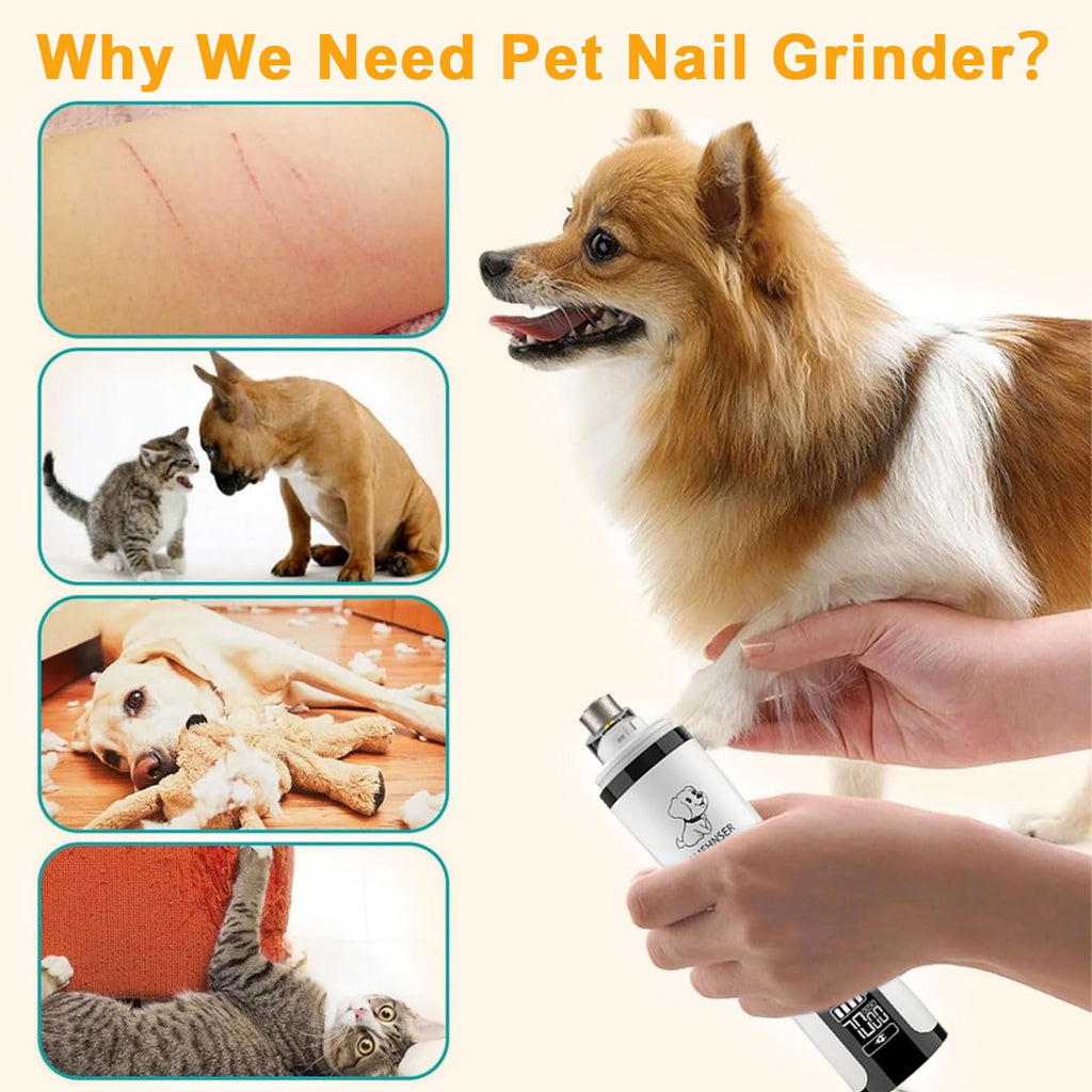 3-Speed Cordless Pet Nail Trimmer with 2 LED Light G617