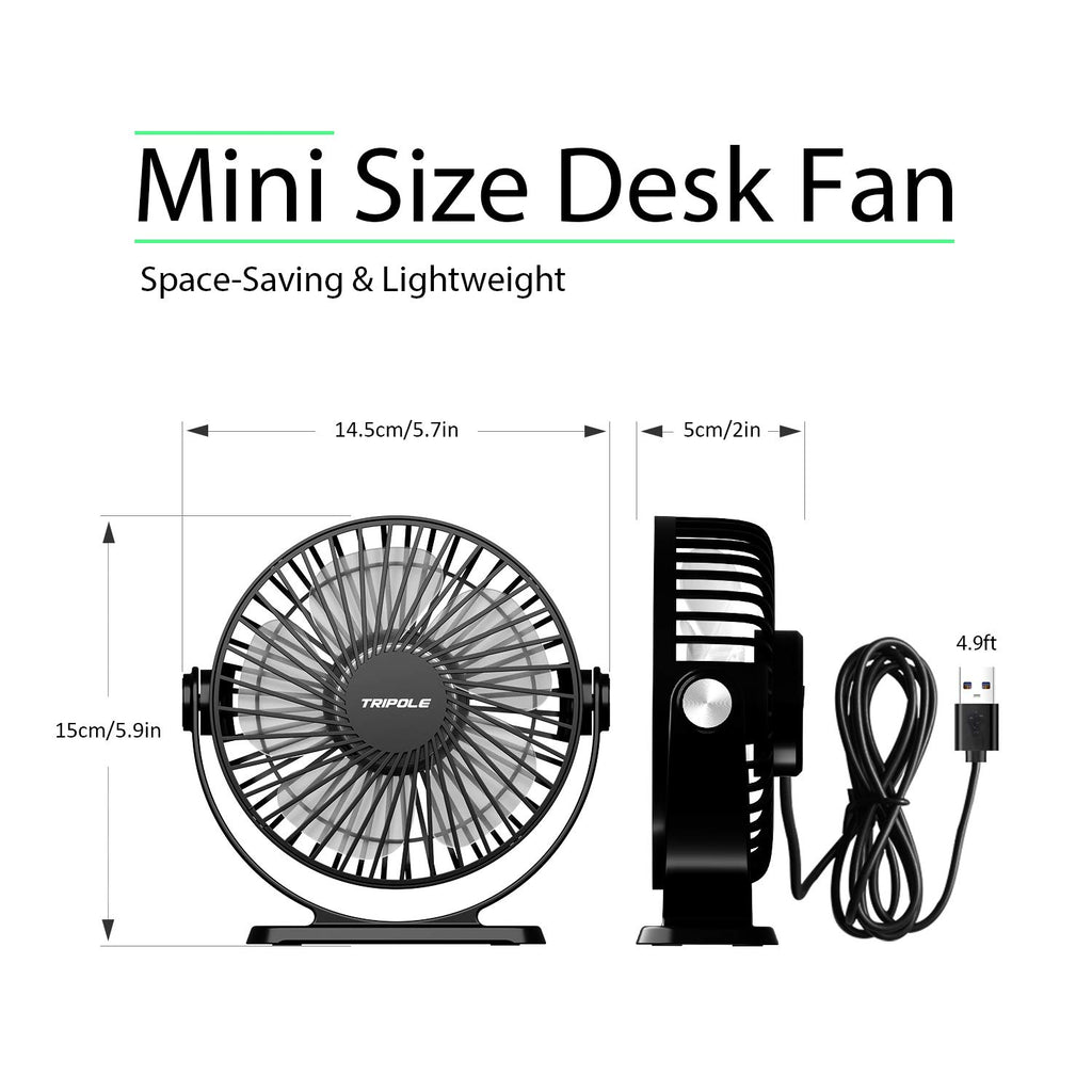 2 Pack USB Powered Mini Portable Desk Fan U172490