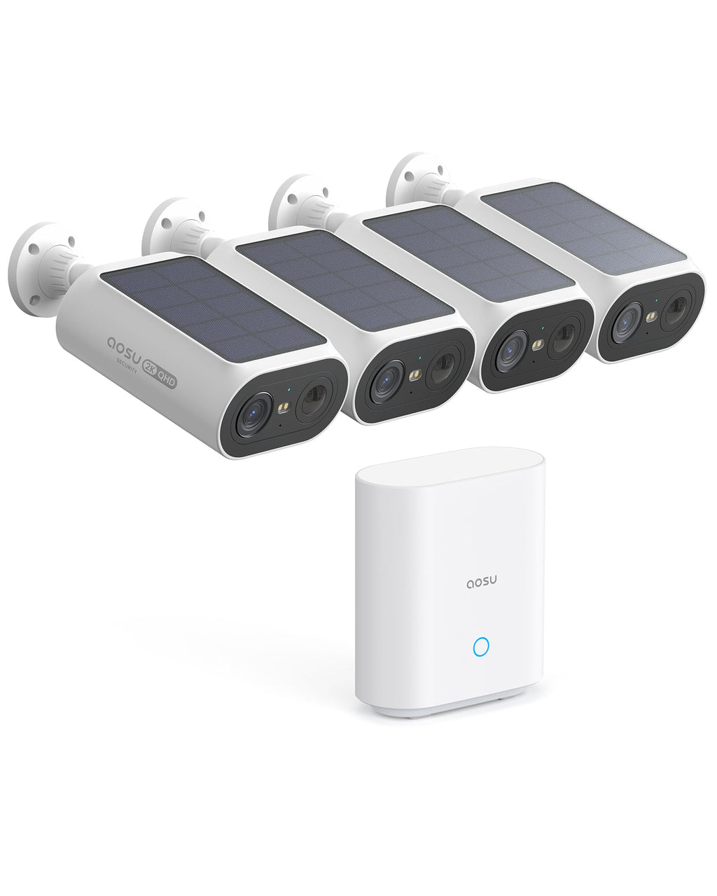 2K QHD Solar Security Cameras Wireless Outdoor System A4292
