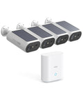 2K QHD Solar Security Cameras Wireless Outdoor System A4292