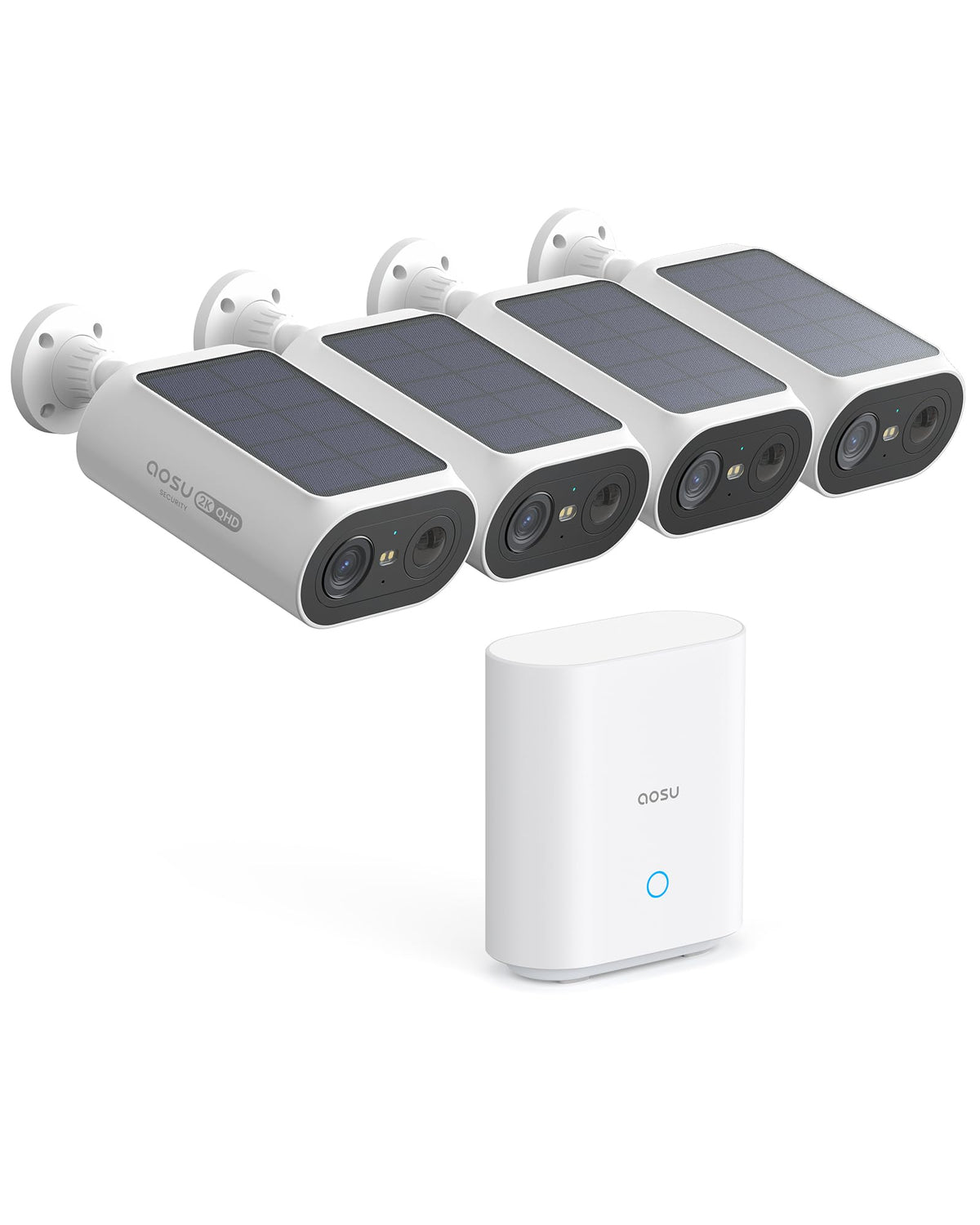 2K QHD Solar Security Cameras Wireless Outdoor System A4292