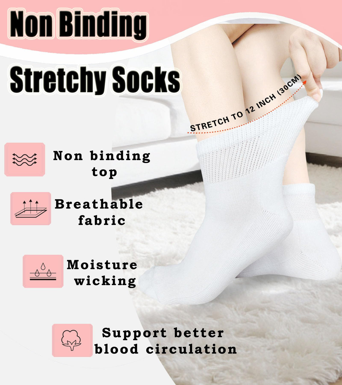Non Binding Ankle Socks 6 Pairs K666215