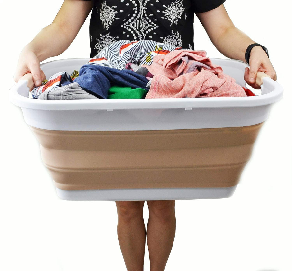 Collapsible Plastic Laundry Basket X91205
