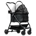 Black Foldable Pet Stroller with Detachable Carrier W51066