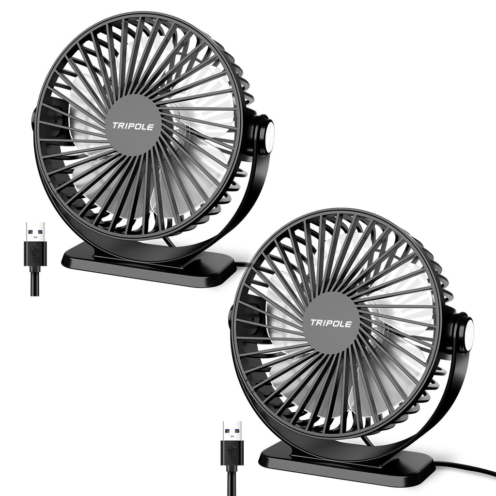 2 Pack USB Powered Mini Portable Desk Fan U172490