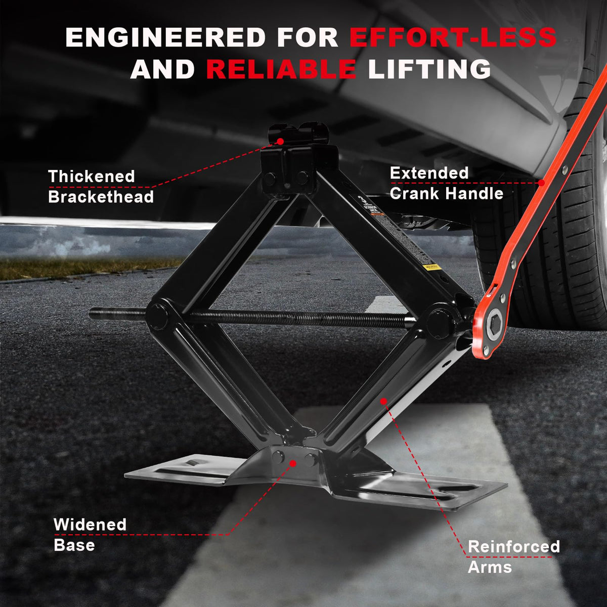 3 Ton Scissor Car Jack with Lug Wrench C45047