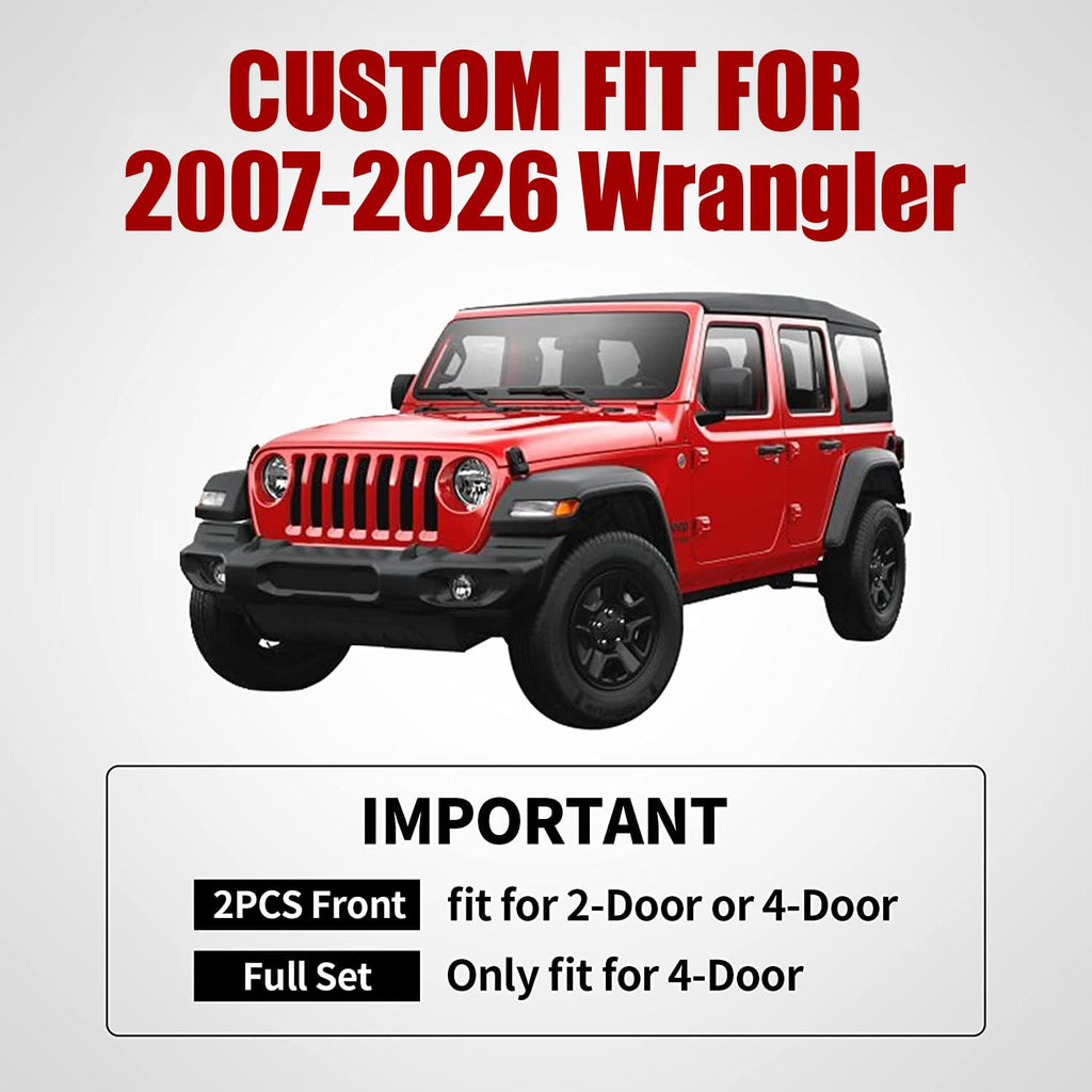 Jeep Wrangler JK JL 4-Door Seat Covers Full Set Q21065