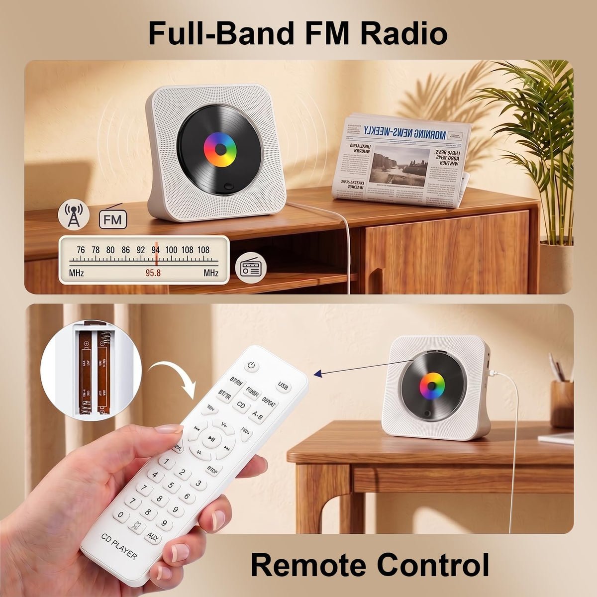 Portable Bluetooth CD Player J388354