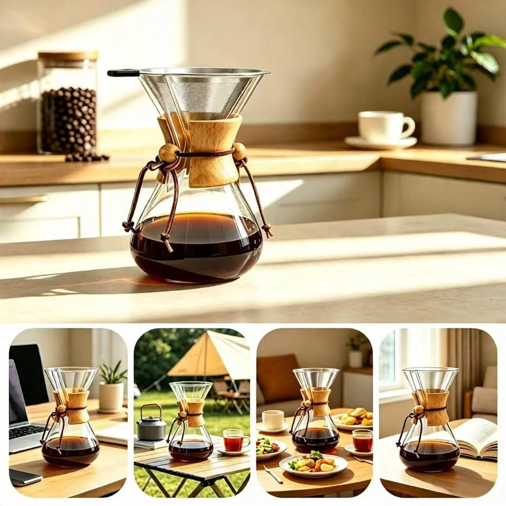 Glass 10 Cup Coffee Pour Over Set B23310