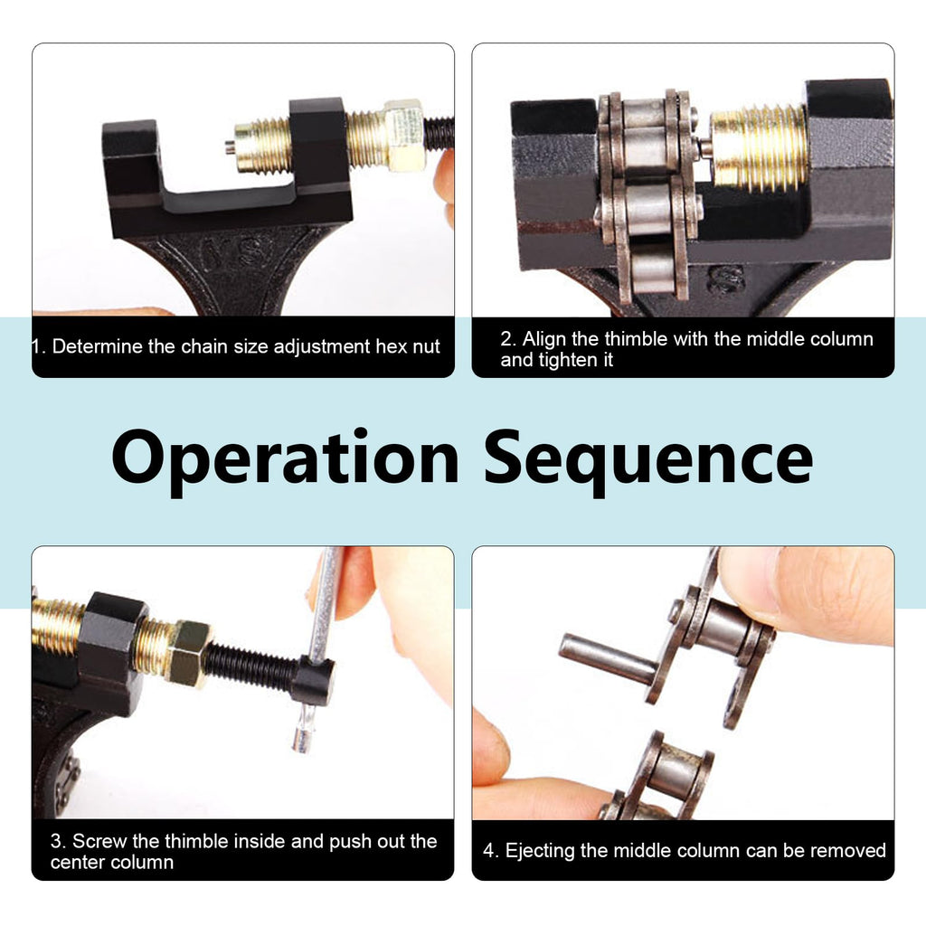 Heavy Duty Roller Chain Breaker Tool for 420mm 428mm 520mm 525mm 528mm 530mm D1902