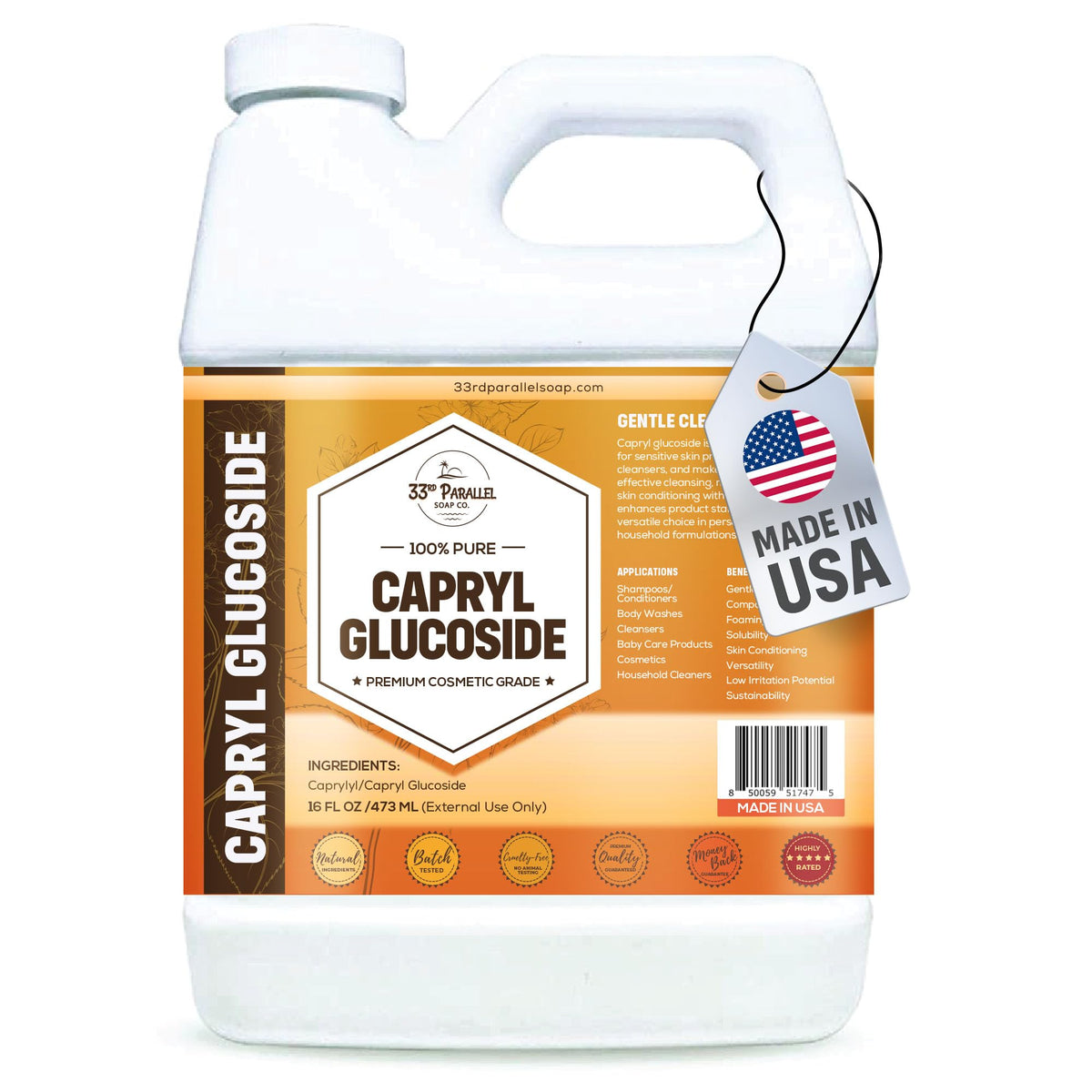 Capryl Glucoside Liquid Surfactant 16 oz M877919