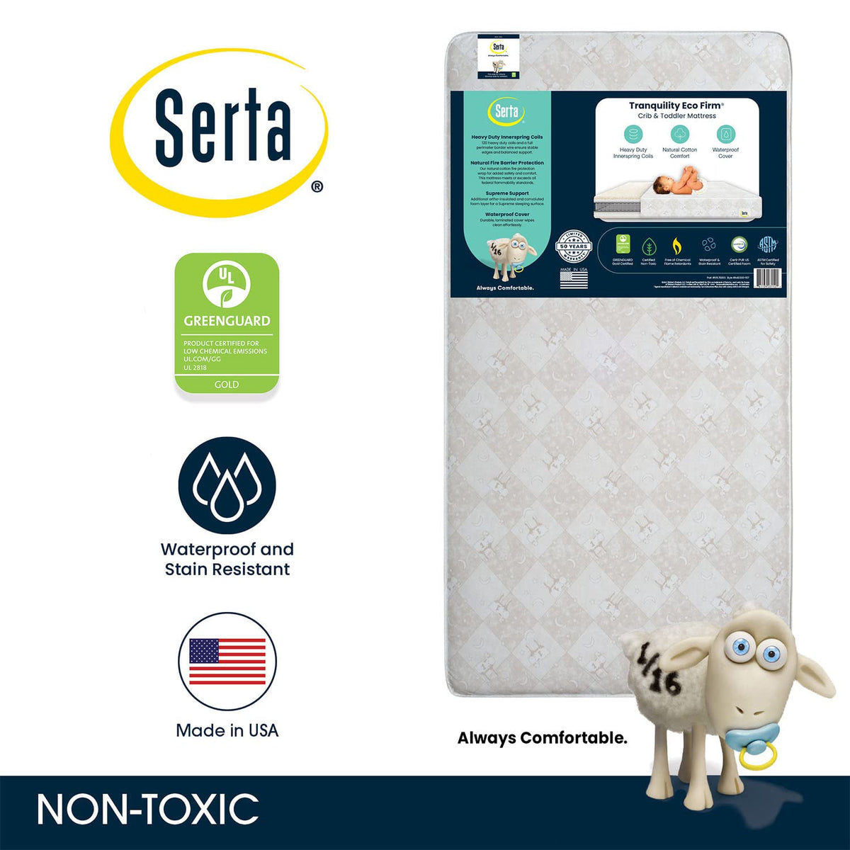 2-Stage Baby Crib and Toddler Mattress D723
