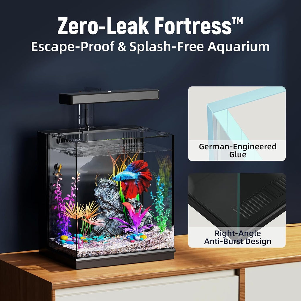 2 Gallon All-in-One Aquarium Kit with Filtration & LED Light Y38244