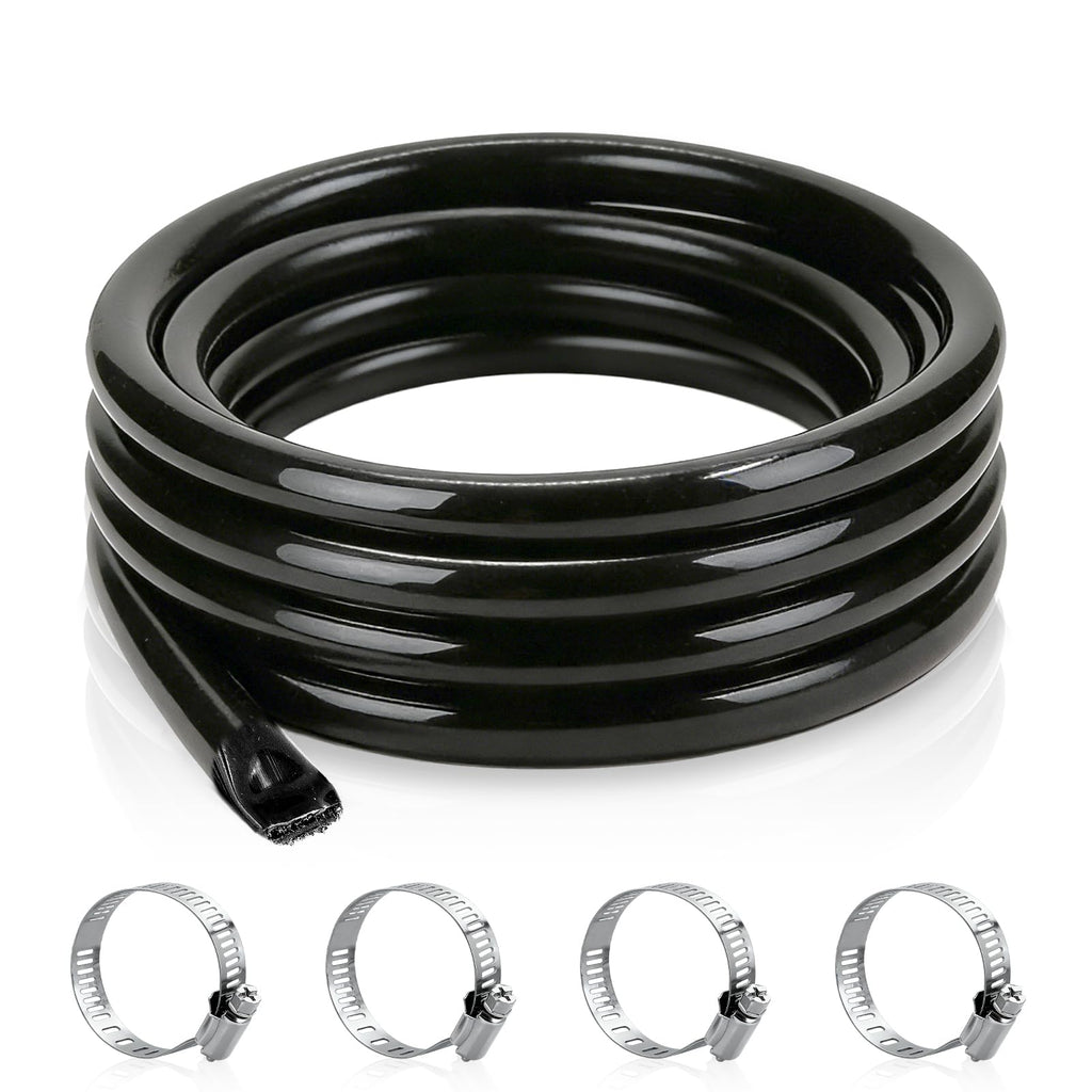 3/4 Inch ID x 100ft PVC Hose with 4 Stainless Steel Hose Clamps C198145