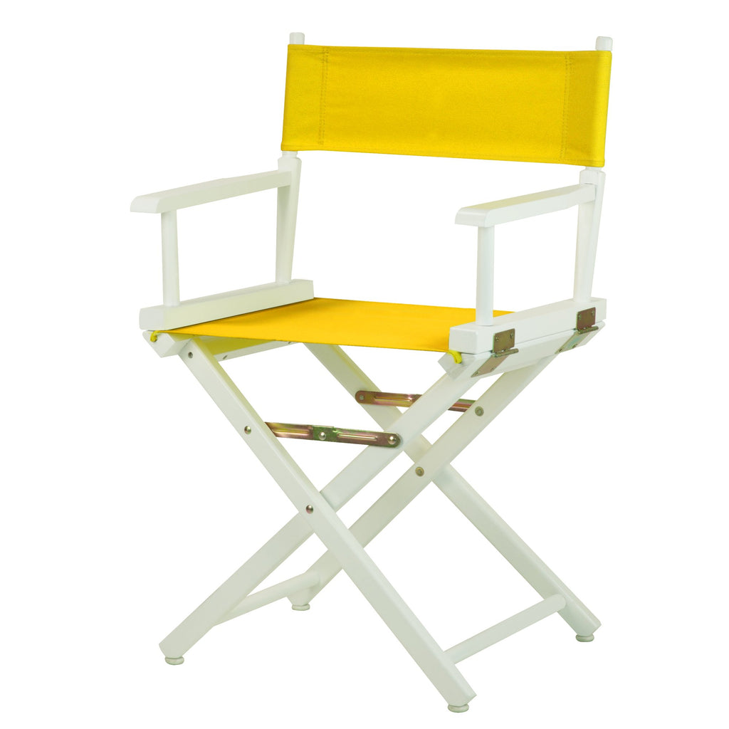 White Frame-Gold Canvas Director Chair C38189