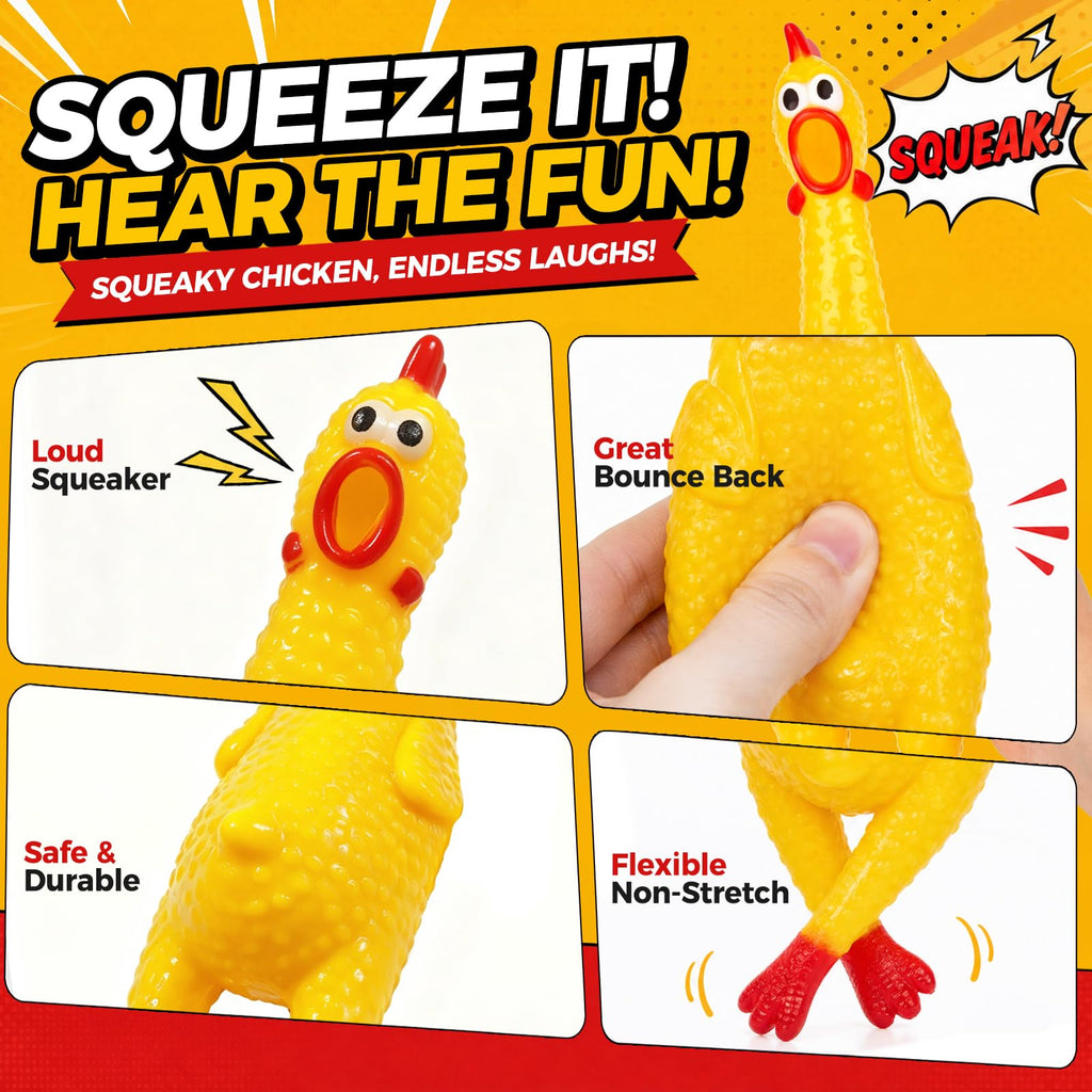 Squeaky Chicken Dog Toys D8778