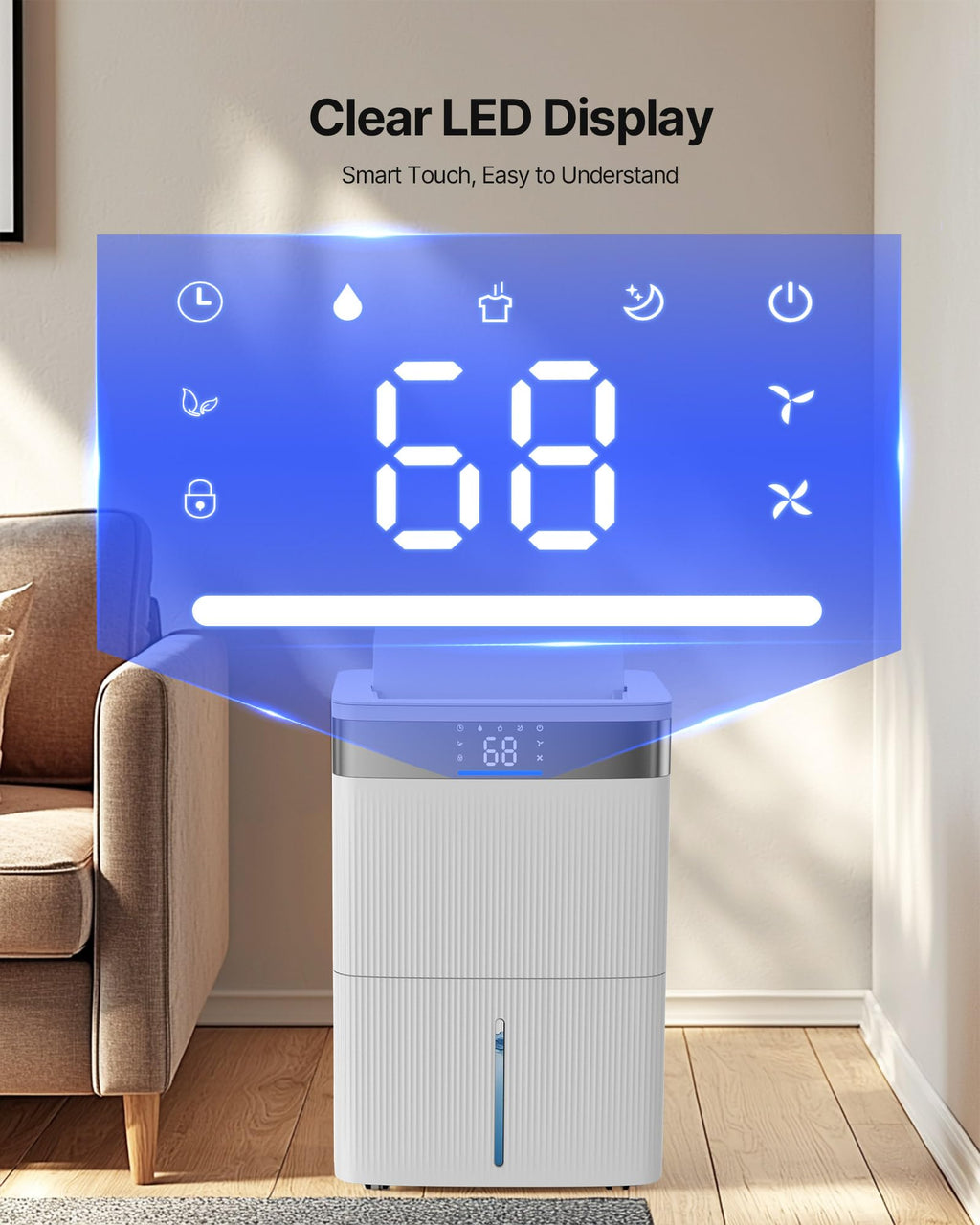 80 Pints Dehumidifier with Drain Hose A2846